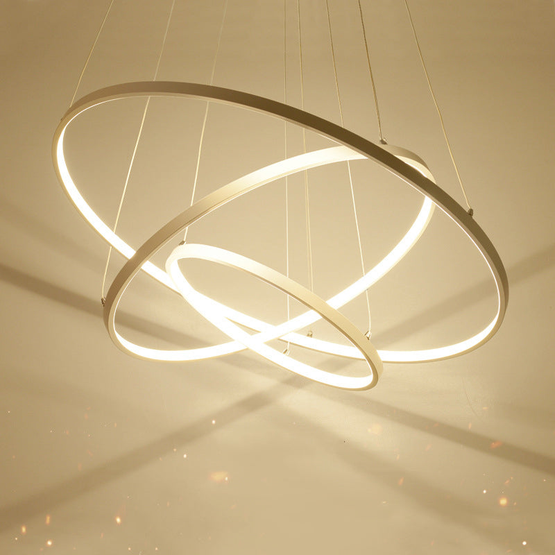 Lámparas de metal múltiples lámparas colgantes capas de estilo colgante de estilo moderno