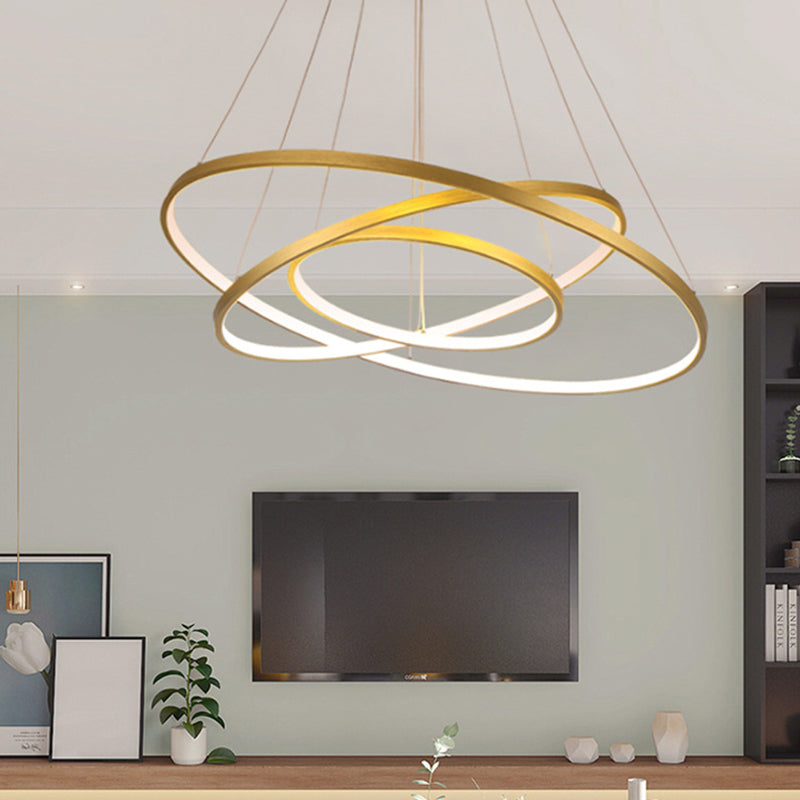 Lampade a sospensione multi -luci in metallo strati moderni in stile appendetta