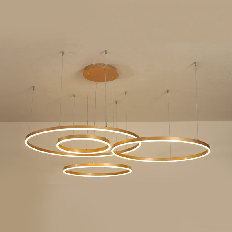Multi Lights Metal Suspension Pendant Lamp Tiers Modern Style Suspended Lighting Fixture