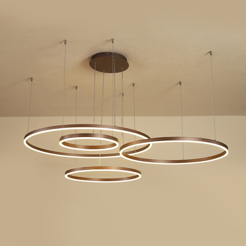 Multi Lights Metal Suspension Pendant Lamp Tiers Modern Style Suspended Lighting Fixture