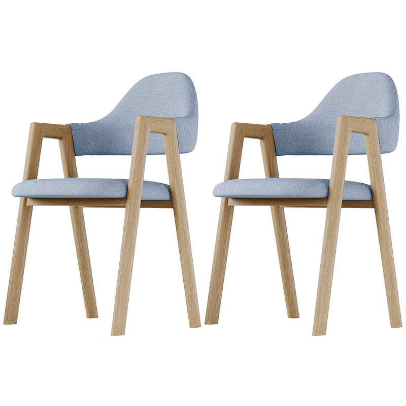 Home Nordric Arm Chair Open Back Wood Stackable Dining Room Chair with Sponge cushion