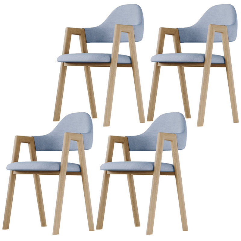 Home Nordric Arm Chair Open Back Wood Stackable Dining Room Chair with Sponge cushion
