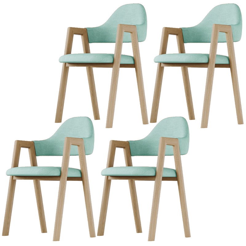 Home Nordric Arm Chair Open Back Wood Stackable Dining Room Chair with Sponge cushion