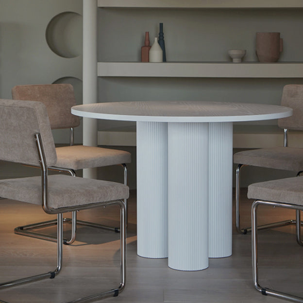 Round Dining Dinette Table Simplicity Style Tripod Base Home Furniture