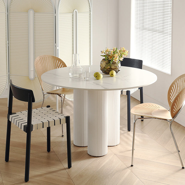 Round Dining Dinette Table Simplicity Style Tripod Base Home Furniture