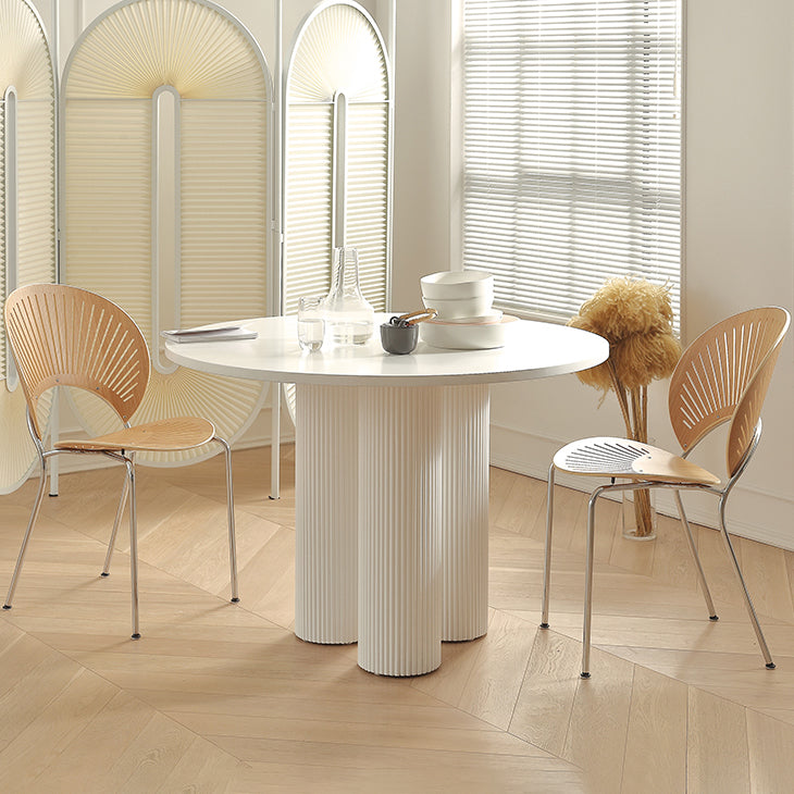 Round Dining Dinette Table Simplicity Style Tripod Base Home Furniture