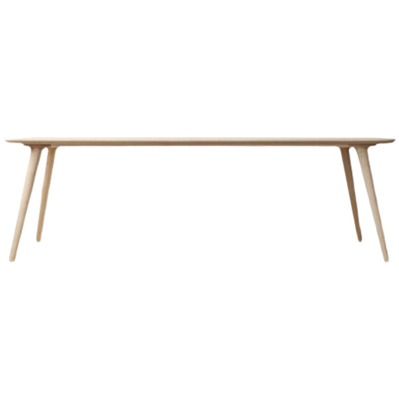 Rectangle Pine Solid Wood Table Modern Dining Table with 4 Legs for Restaurant