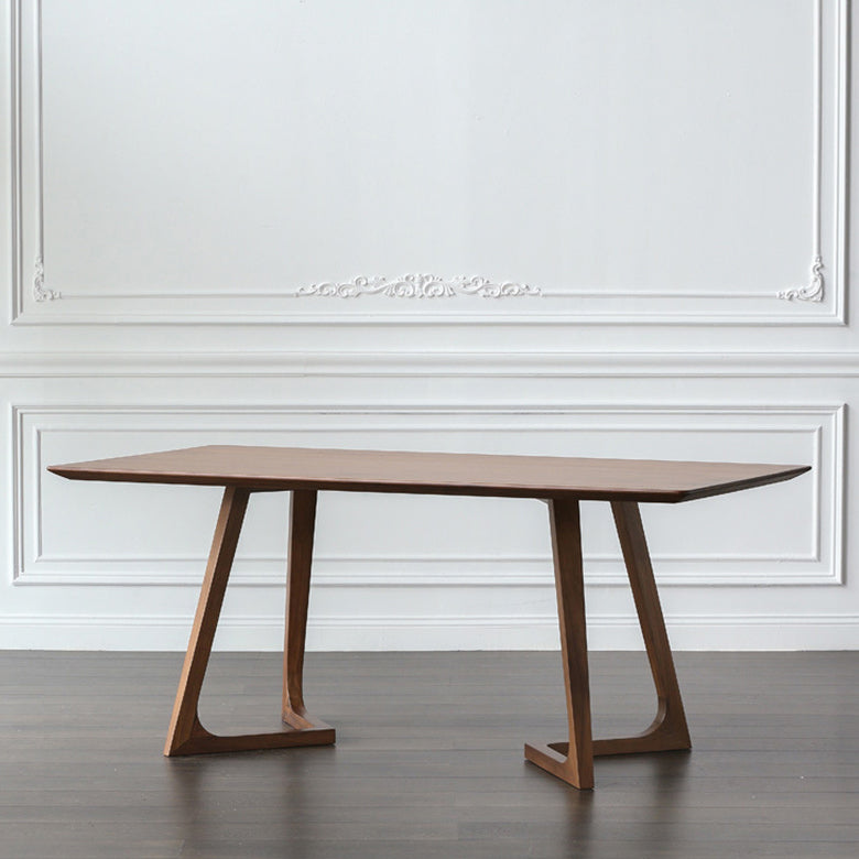 Eigentijdse stijl massief hout rechthoekige eettafel sleeëntafel voor thuis