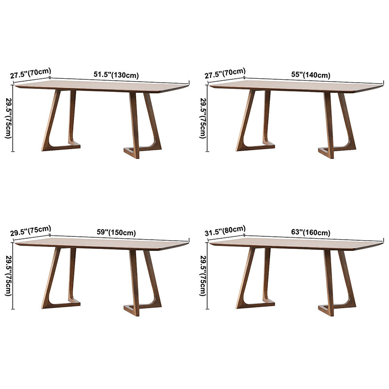 Eigentijdse stijl massief hout rechthoekige eettafel sleeëntafel voor thuis