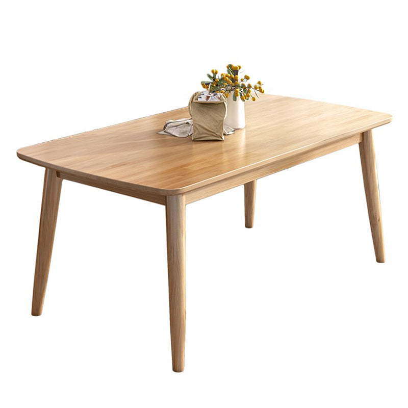 Moderne stijl rechthoek houten keuken eettafel rubberwood tafel met 4 poten