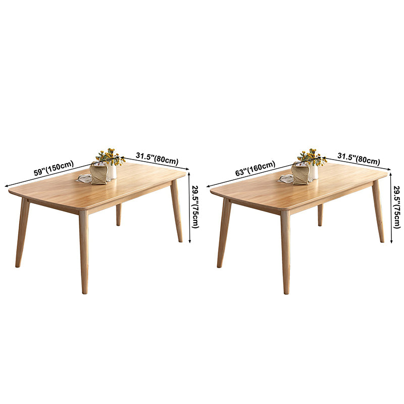 Moderne stijl rechthoek houten keuken eettafel rubberwood tafel met 4 poten