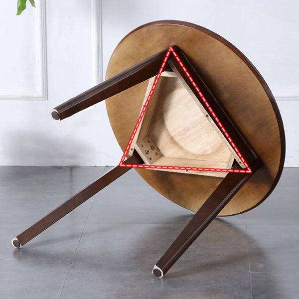 Mesa de comedor de madera maciza de estilo moderno con 3 patas para uso en el hogar