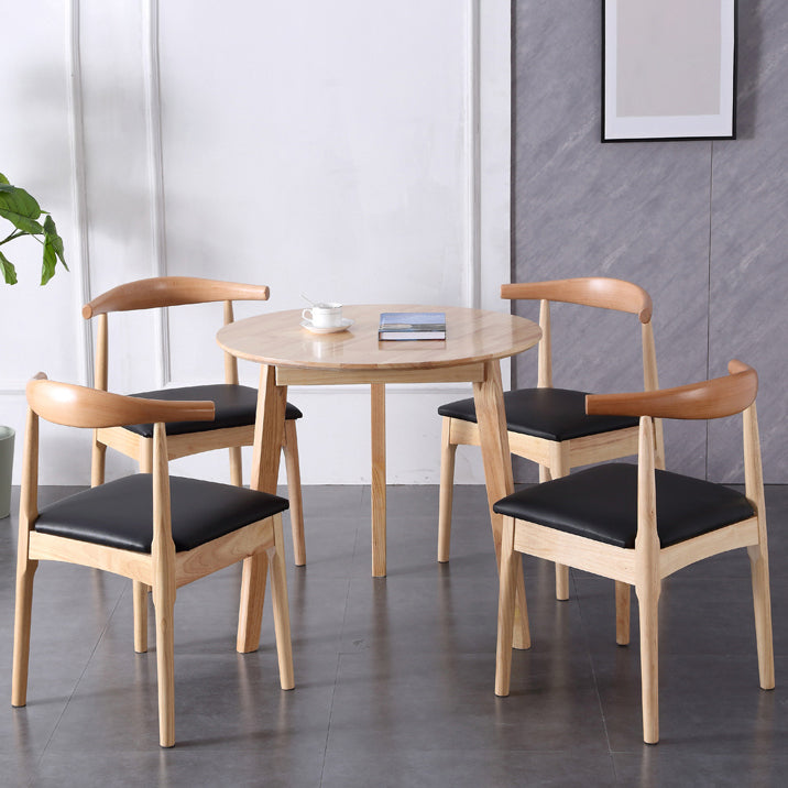 Mesa de comedor de madera maciza de estilo moderno con 3 patas para uso en el hogar