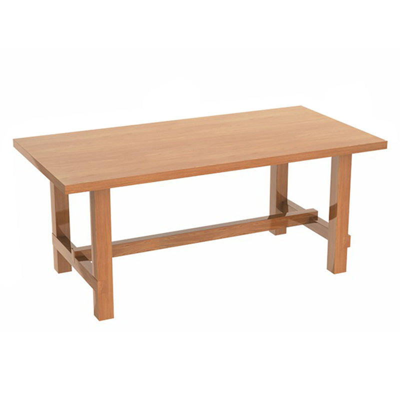 Tavolo da pranzo standard a forma di rettangolo contemporaneo tavolo da pranzo in legno massiccio con base di cavalletto