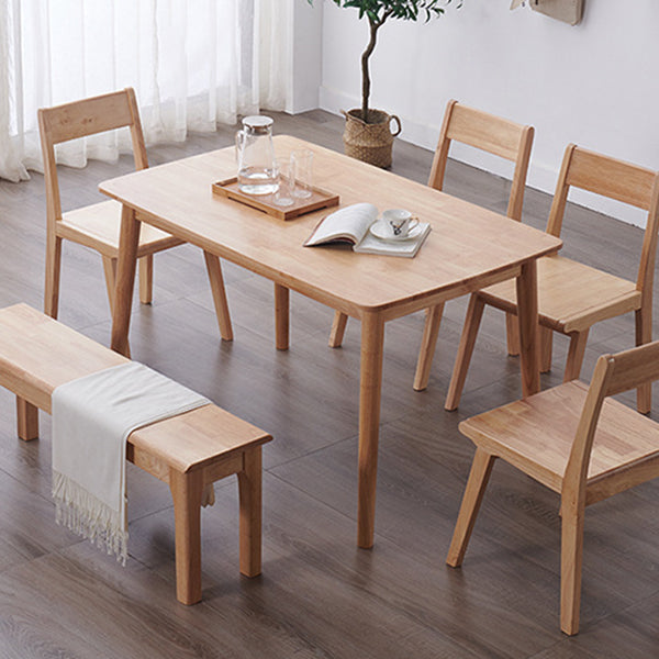 Table à manger en bois massif de style moderne rectangulaire Table à manger pour la maison