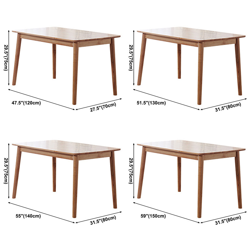 Table à manger en bois massif de style moderne rectangulaire Table à manger pour la maison