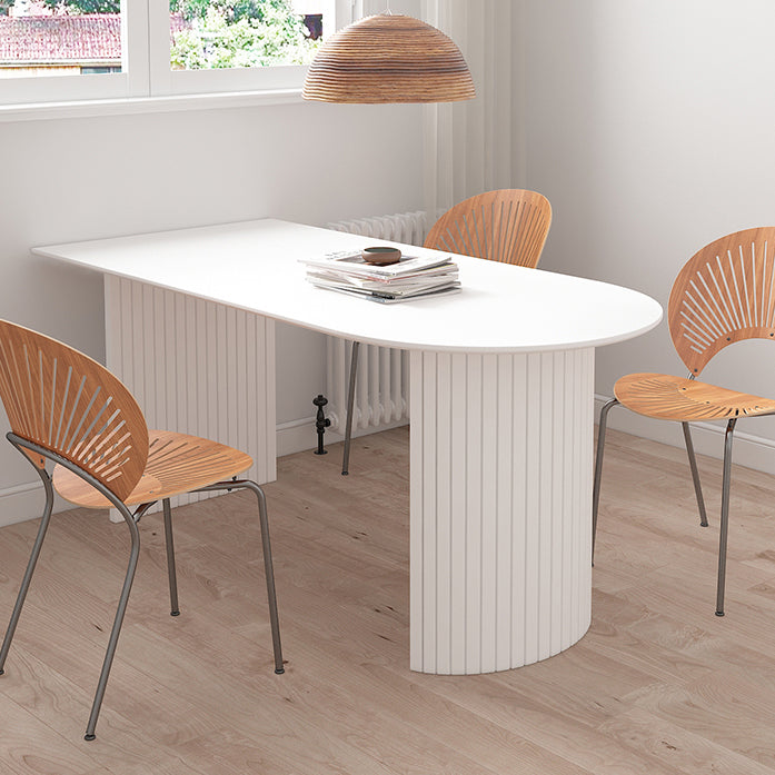 Mesa de comedor contemporánea de madera sólida Mesa de comedor de mármol de mármol para comedor para comedor