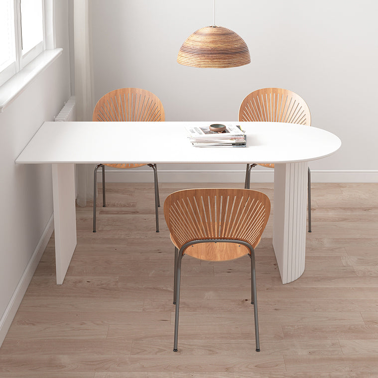 Mesa de comedor contemporánea de madera sólida Mesa de comedor de mármol de mármol para comedor para comedor