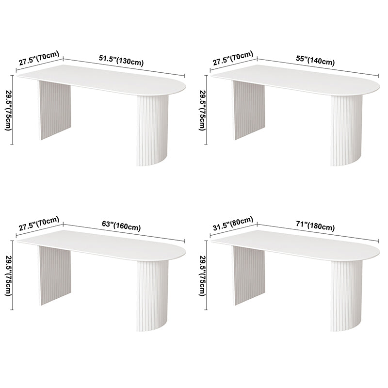 Mesa de comedor contemporánea de madera sólida Mesa de comedor de mármol de mármol para comedor para comedor