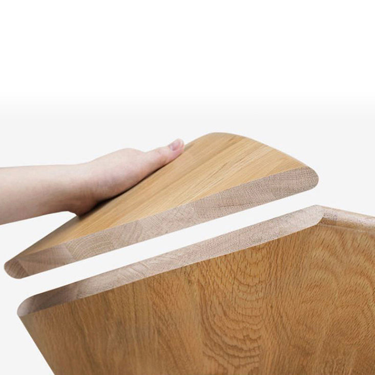 Mesa de comedor de madera maciza de caucho de estilo moderno, mesa rectangular marrón con 4 patas para uso doméstico