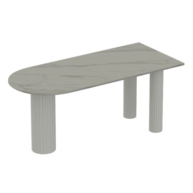 Contemporary Dining Table Sintered Stone Dining Table with 3 Legs for Dining
