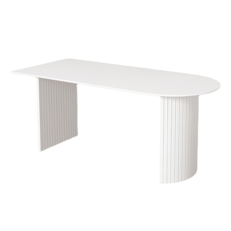 Vast hout moderne gratis vorm eettafel marmeren boventafel voor eetkamer