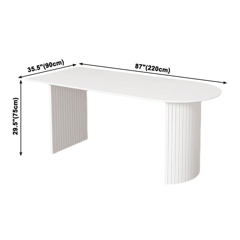 Vast hout moderne gratis vorm eettafel marmeren boventafel voor eetkamer