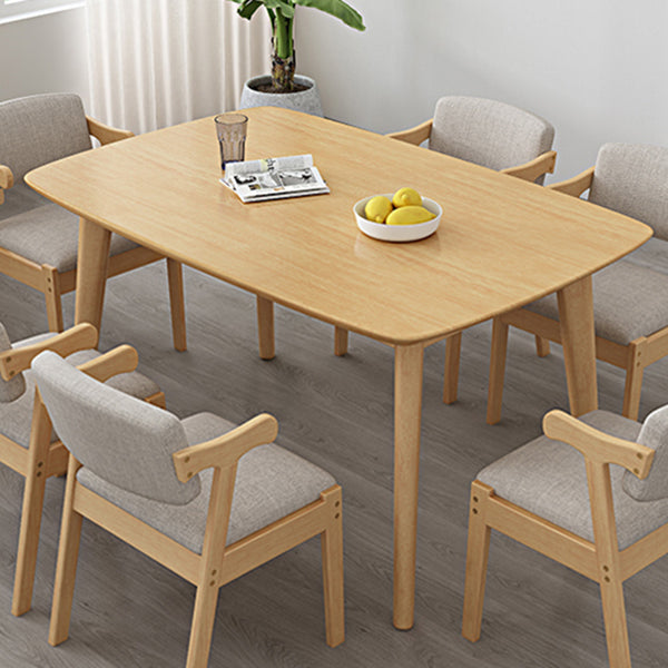 Moderner massiver Holz Esstisch Rechtecktisch mit 4 Beinen für Esszimmer