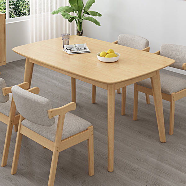 Moderner massiver Holz Esstisch Rechtecktisch mit 4 Beinen für Esszimmer
