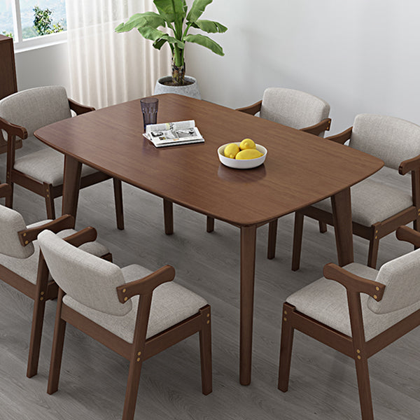 Moderner massiver Holz Esstisch Rechtecktisch mit 4 Beinen für Esszimmer