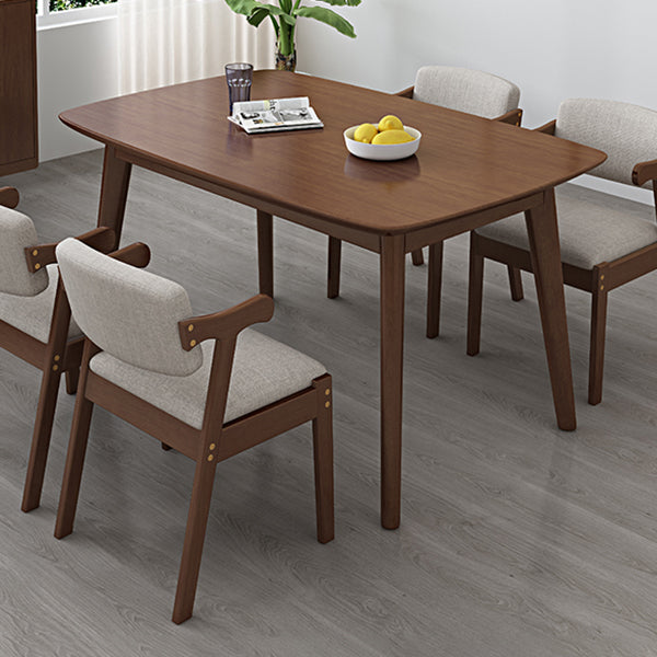 Moderner massiver Holz Esstisch Rechtecktisch mit 4 Beinen für Esszimmer