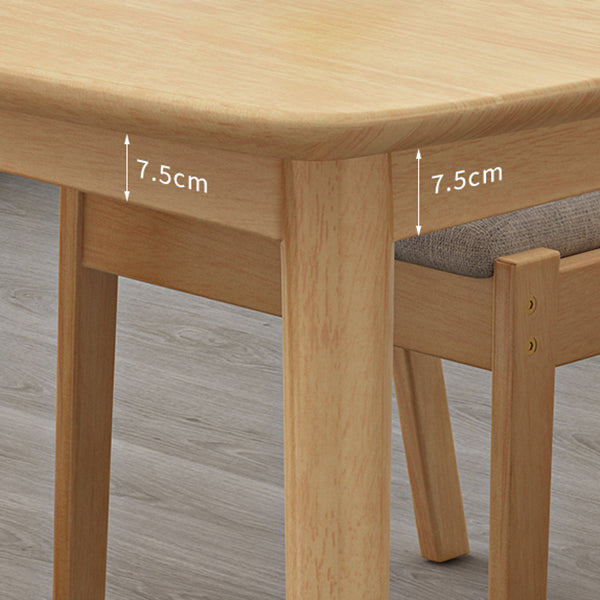 Moderner massiver Holz Esstisch Rechtecktisch mit 4 Beinen für Esszimmer