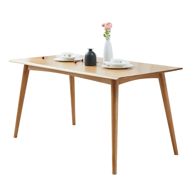 Eigentijdse eettafel eiken stevige houten tafel met 4 poten voor keuken diner eetkamer