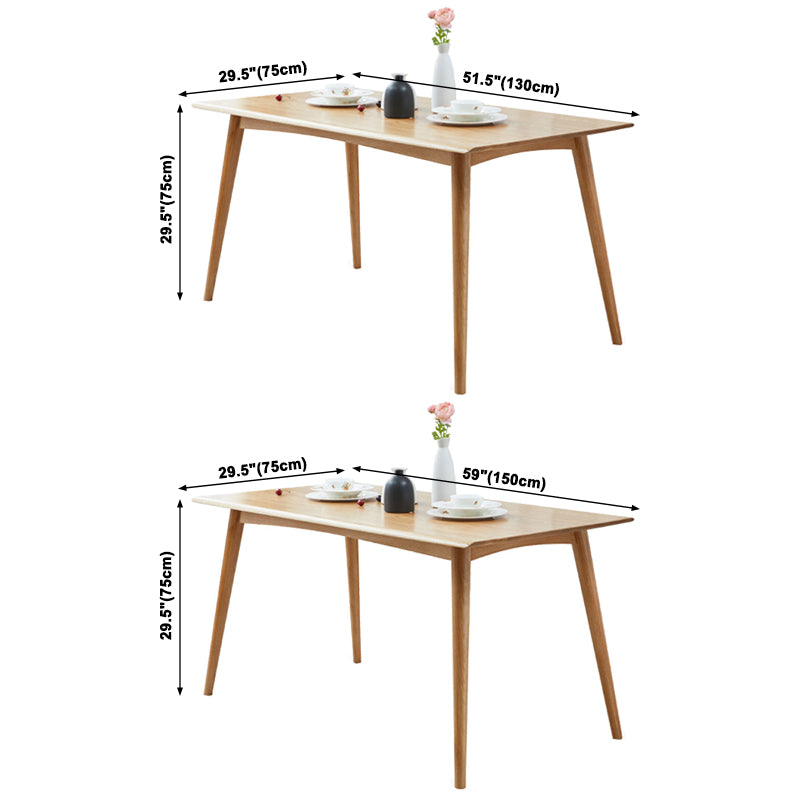 Eigentijdse eettafel eiken stevige houten tafel met 4 poten voor keuken diner eetkamer