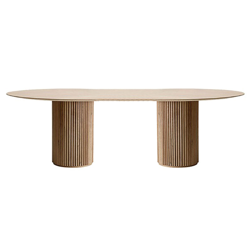 Tono de comedor moderno de pedestal doble oval