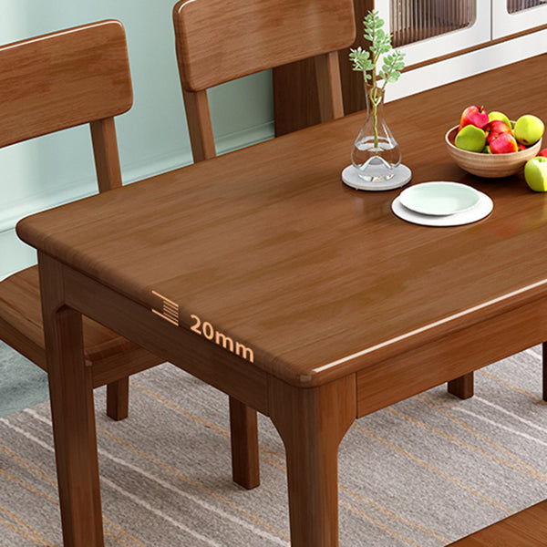 Tavolino da pranzo in legno di gomma in stile moderno con 4 gambe per casa
