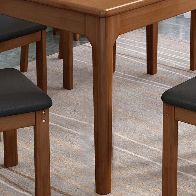Tavolino da pranzo in legno di gomma in stile moderno con 4 gambe per casa