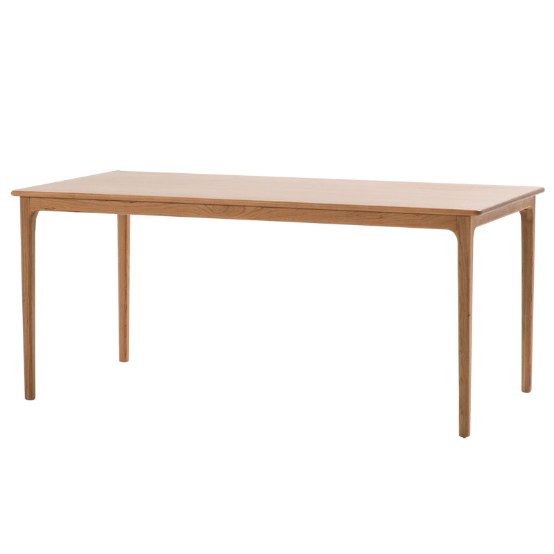 Rectangle table à manger contemporaine table fixe blanche avec du bois massif en pin
