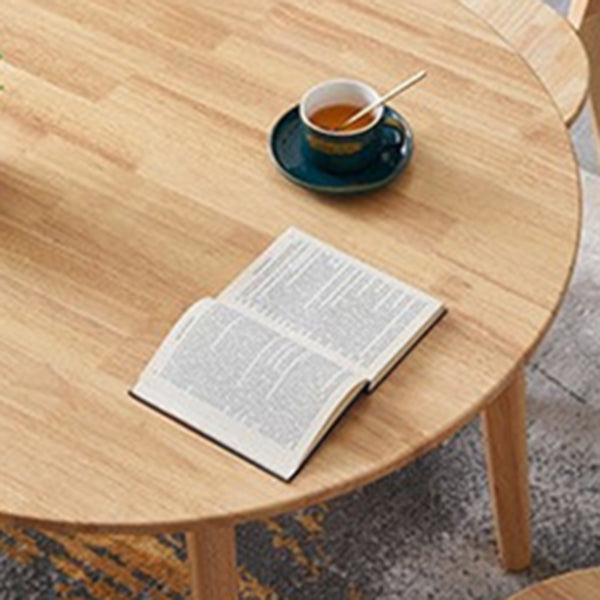 Rubberwood Solid Wood Tripod Table Simplicity Dining Table Round for Kitchen Home