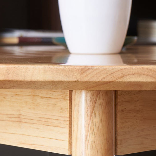 Rubberwood Solid Wood Tripod Table Simplicity Dining Table Round for Kitchen Home