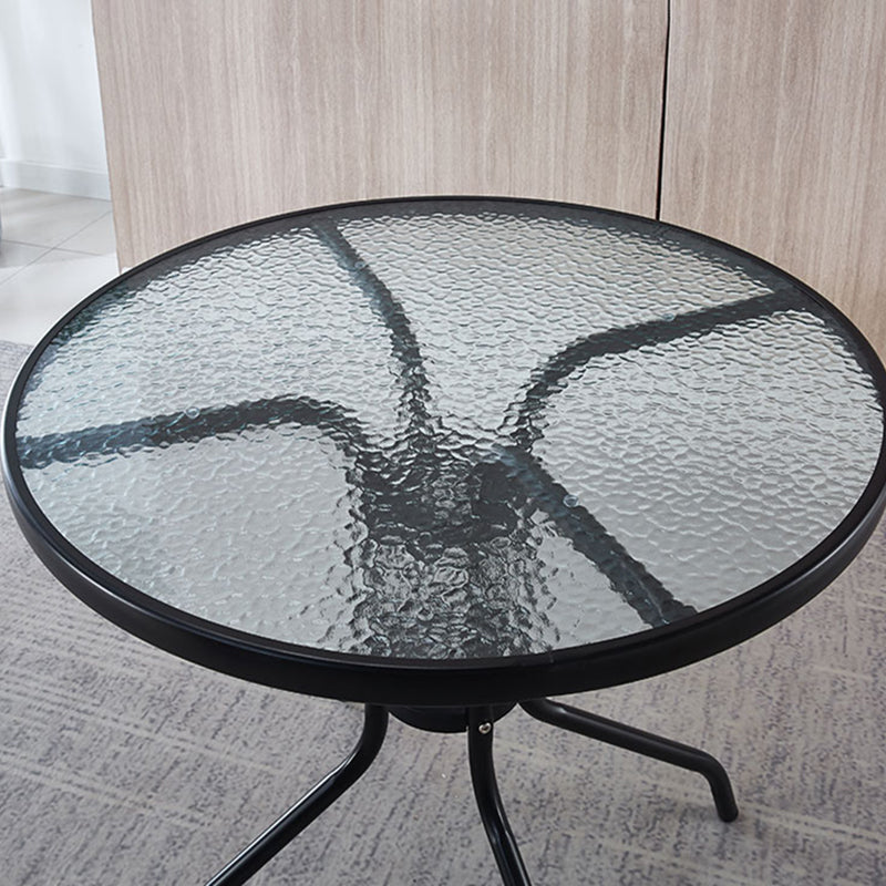 Zeitgenössischer runder Esstisch klaren, temperamentvoller Glas Tisch mit Sockelbasis