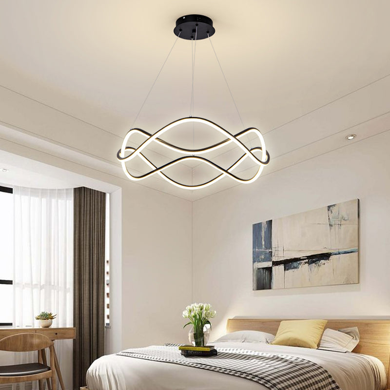 Araña colgante de metal estilo moderno 1 lámpara de lámpara de luz iluminación