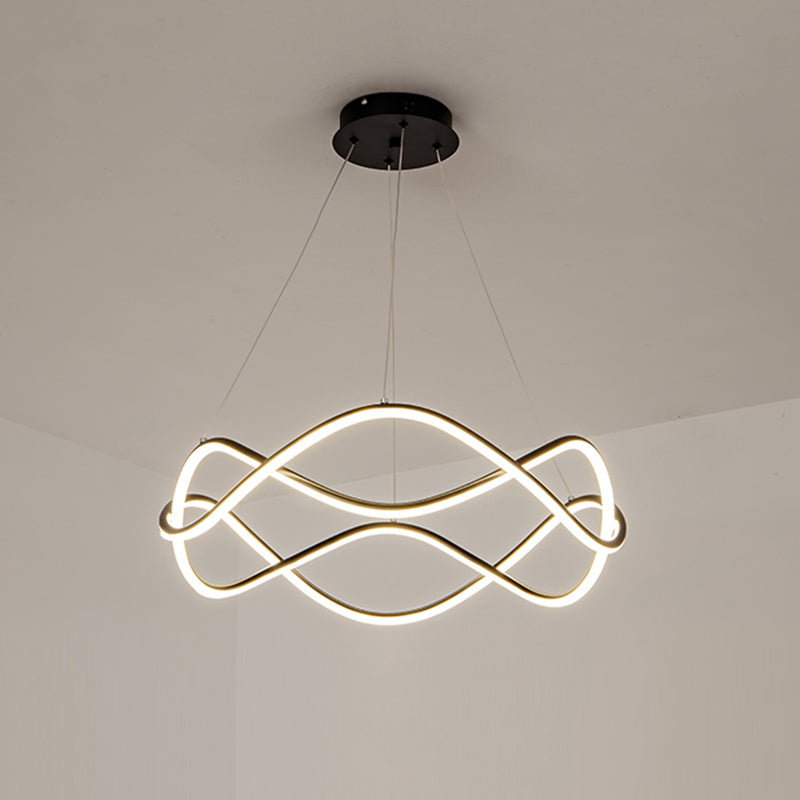 Araña colgante de metal estilo moderno 1 lámpara de lámpara de luz iluminación