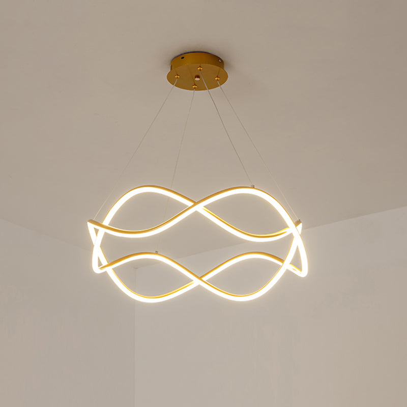 Lampadario a sospensione circolare in metallo in stile moderno 1 illuminazione lampadario