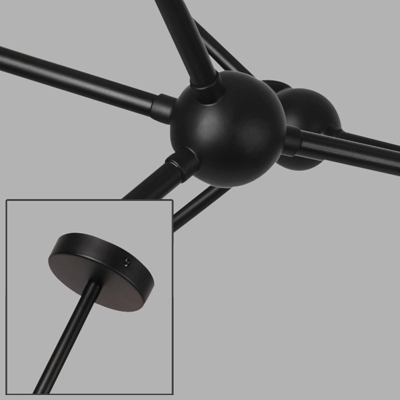 Lámpara de lámparas de múltiples luces de vidrio de estilo Starburst estilo moderno