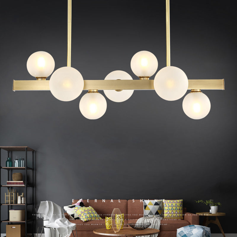 Lustre de style bubble îlot moderne 7 lumières luminaires pendentifs