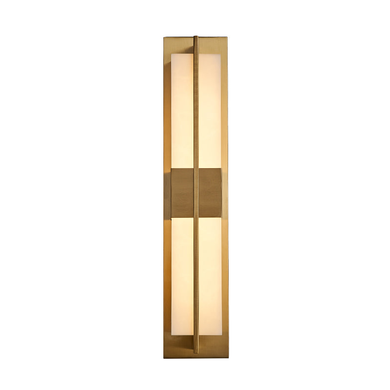 Gold Metal Modern Wall Sconce Rectangular Wall Mounted Light for Living Room
