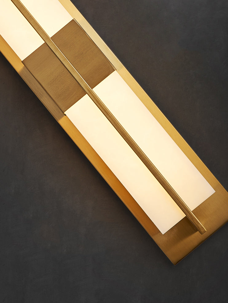 Gold Metal Modern Wall Sconce Rectangular Wall Mounted Light for Living Room