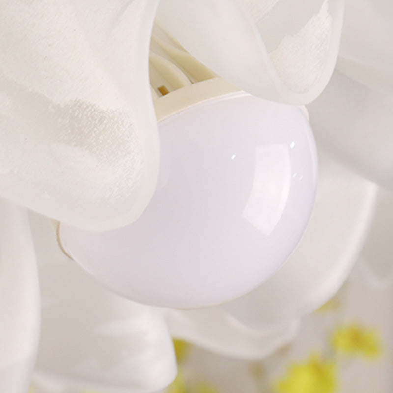 Estilo moderno de 9 luces Luces colgantes de lámparas Flower Glass Pendse Lighting