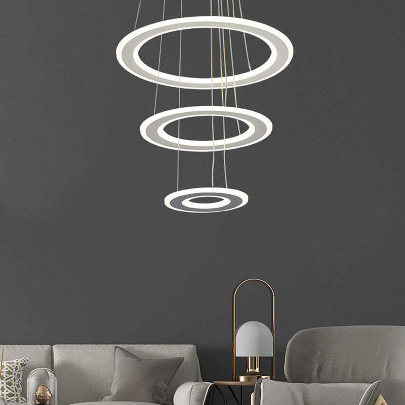 Luces de techo colgantes de cristal modernos Candelera colgante de niveles escalonados para el comedor